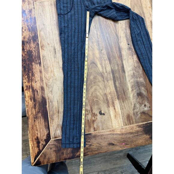 Lululemon Blue Black Patterned Drawstring Straight Leg Leggings Size 6 - Picture 3 of 5
